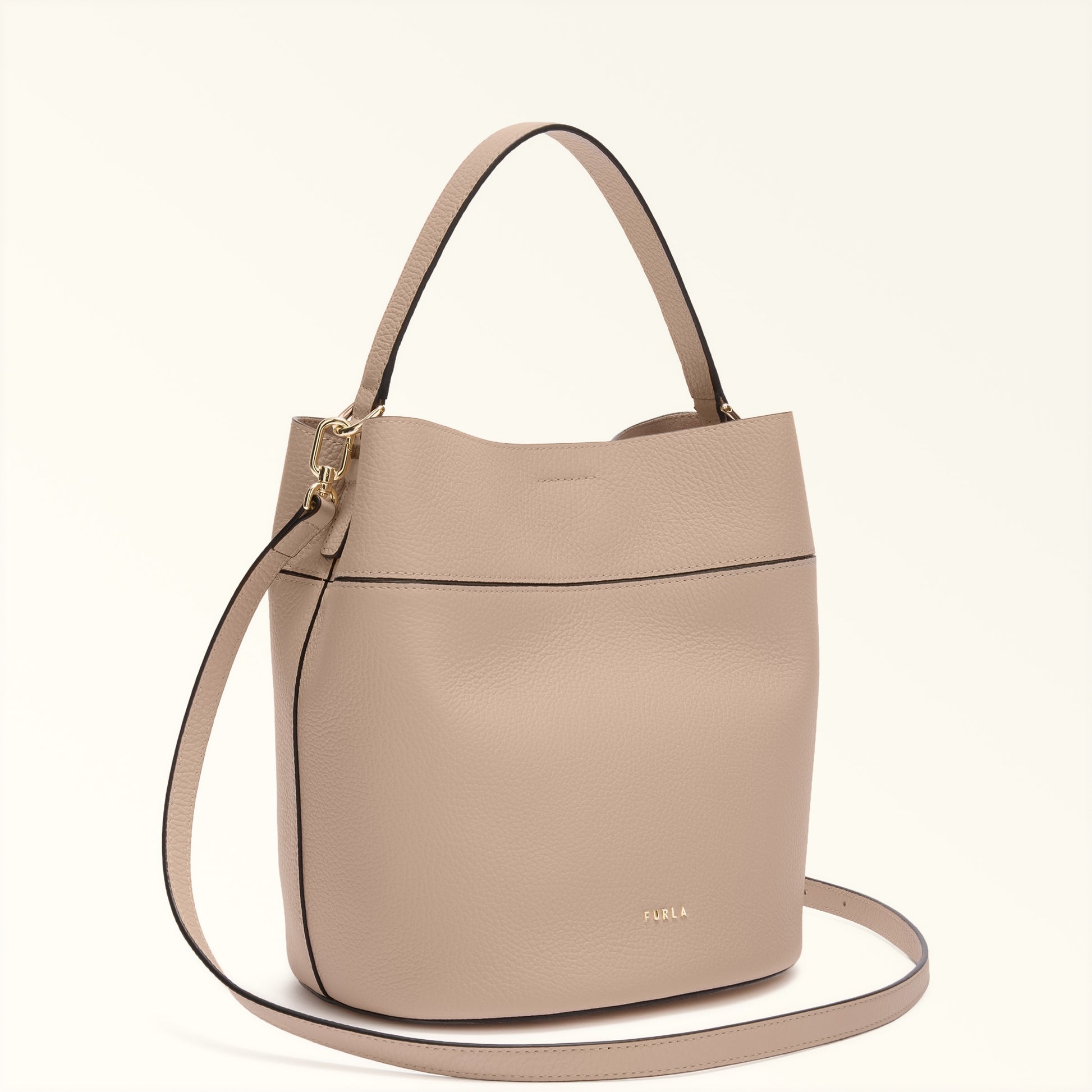 Furla Amelia M Bucket Bag in White - Bags 