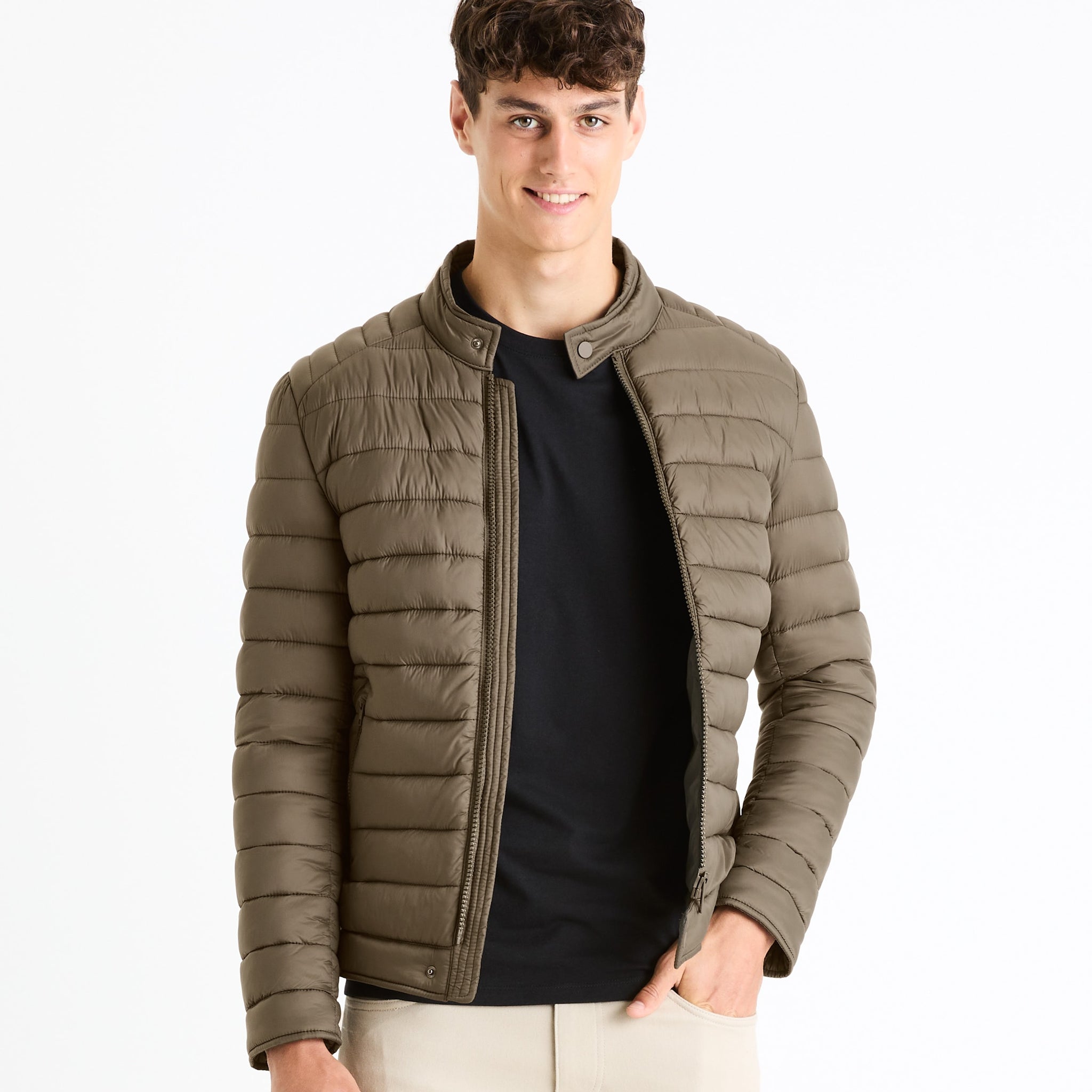 FUBLACK KHAKI PUFFY - Celio lebanon