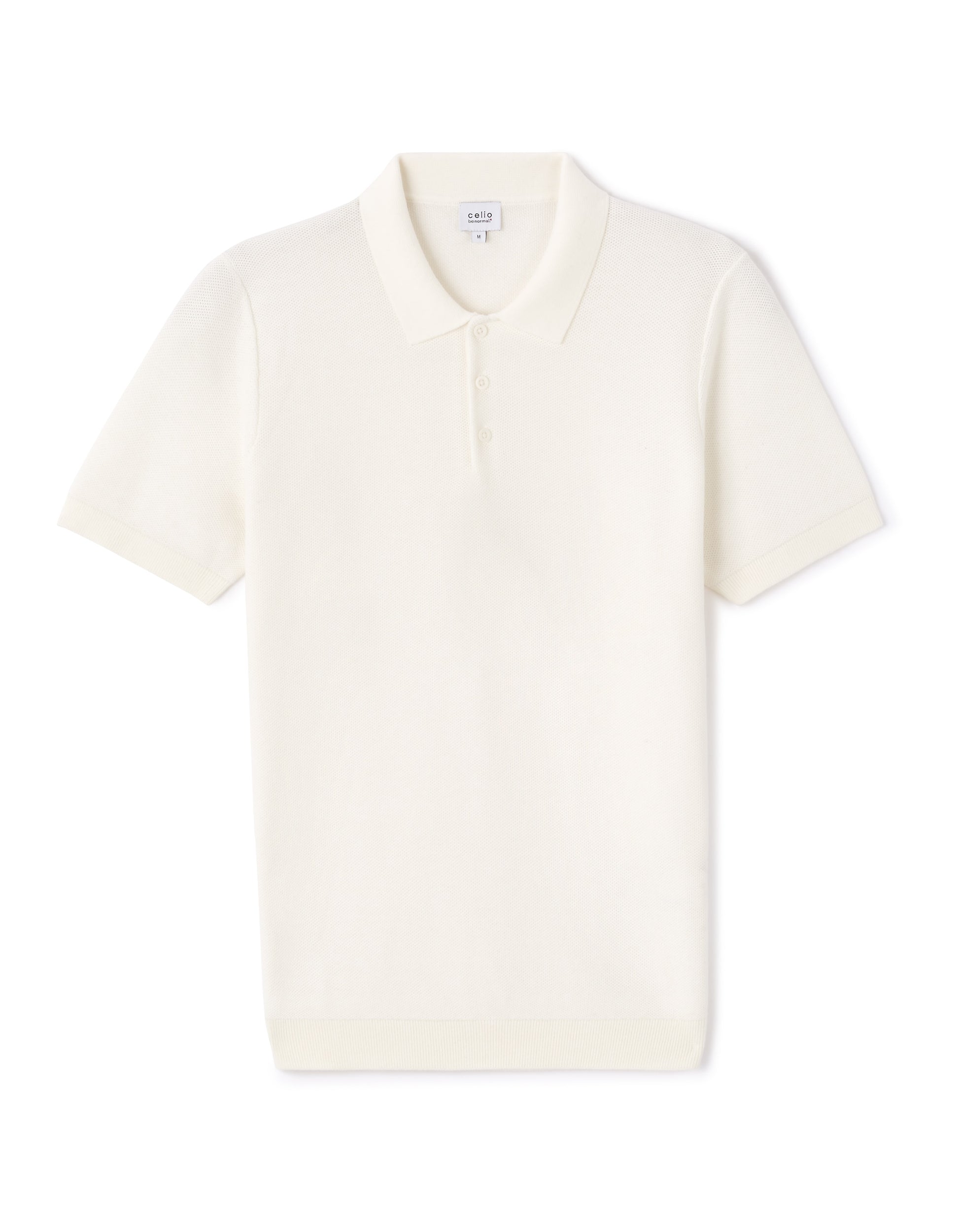 Beige Short Sleeves Polo for Men
