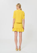 jacket in yellow foamy crepe