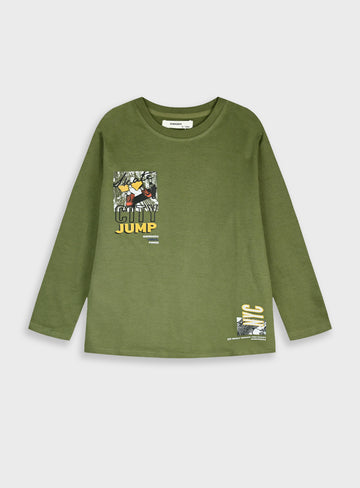 Cotton Boy Blouse - Khaki