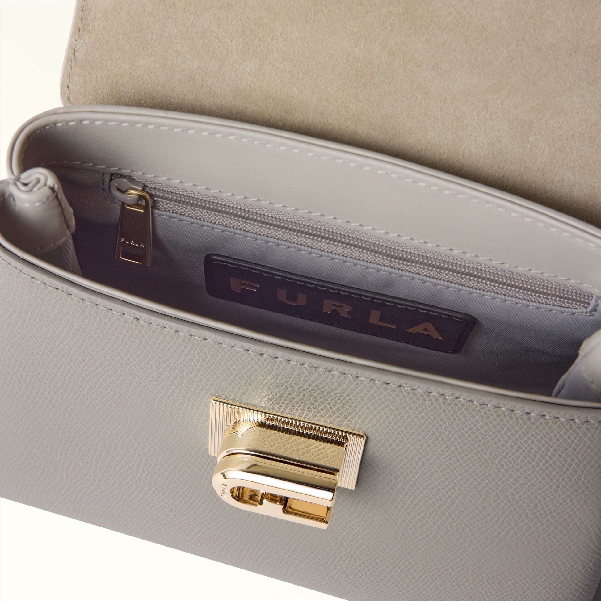 Furla 1927 Mini Top Handle in Grey - Bags 