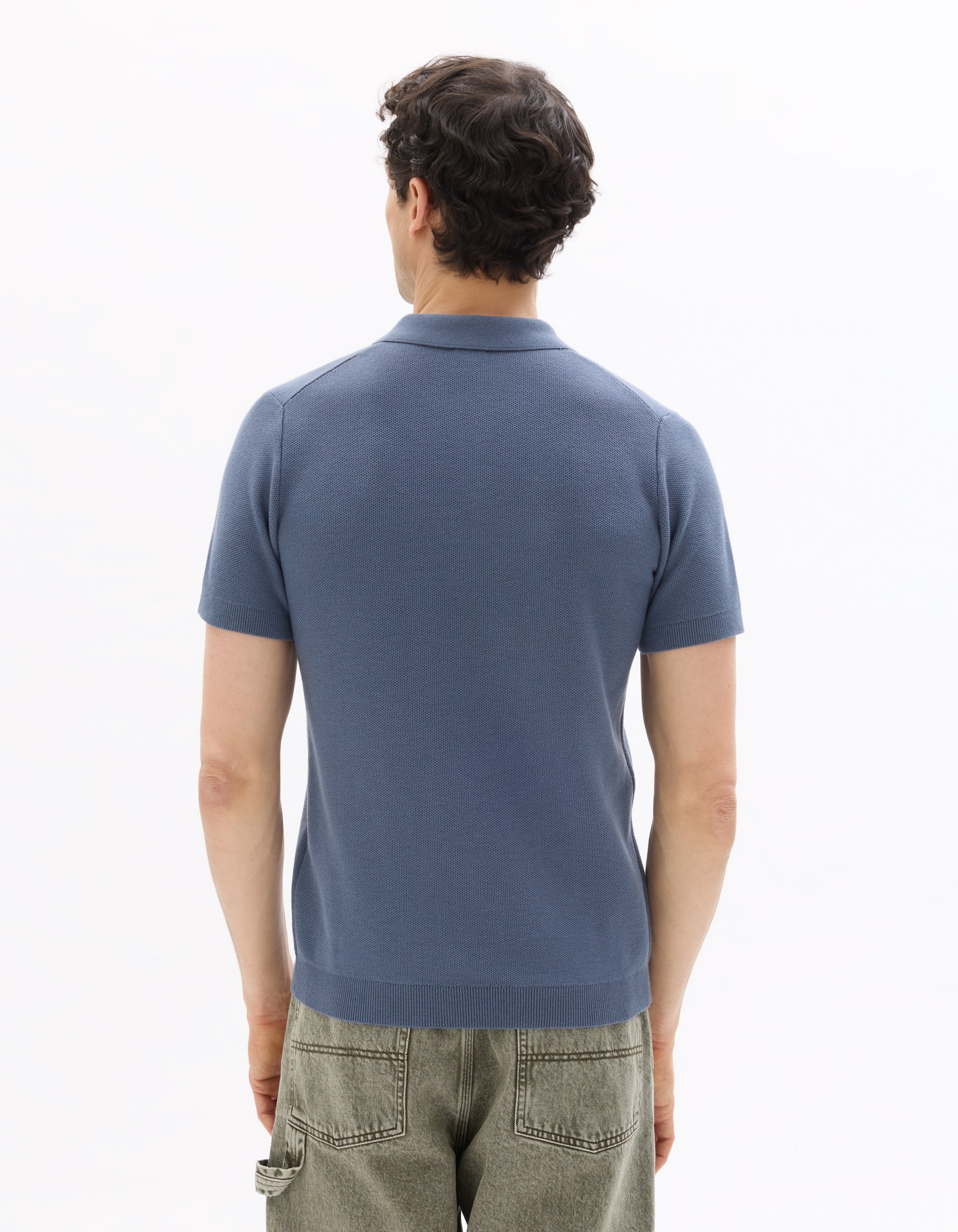 Blue Short Sleeves Polo for Men