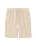 Celio Regular fit French terry Bermuda shorts - Beige