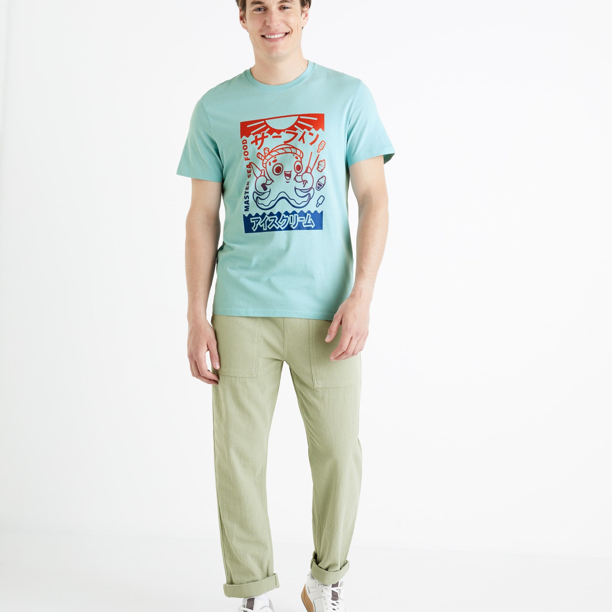 FEONJAP LIGHT BLUE SS TSHIRT - Celio lebanon
