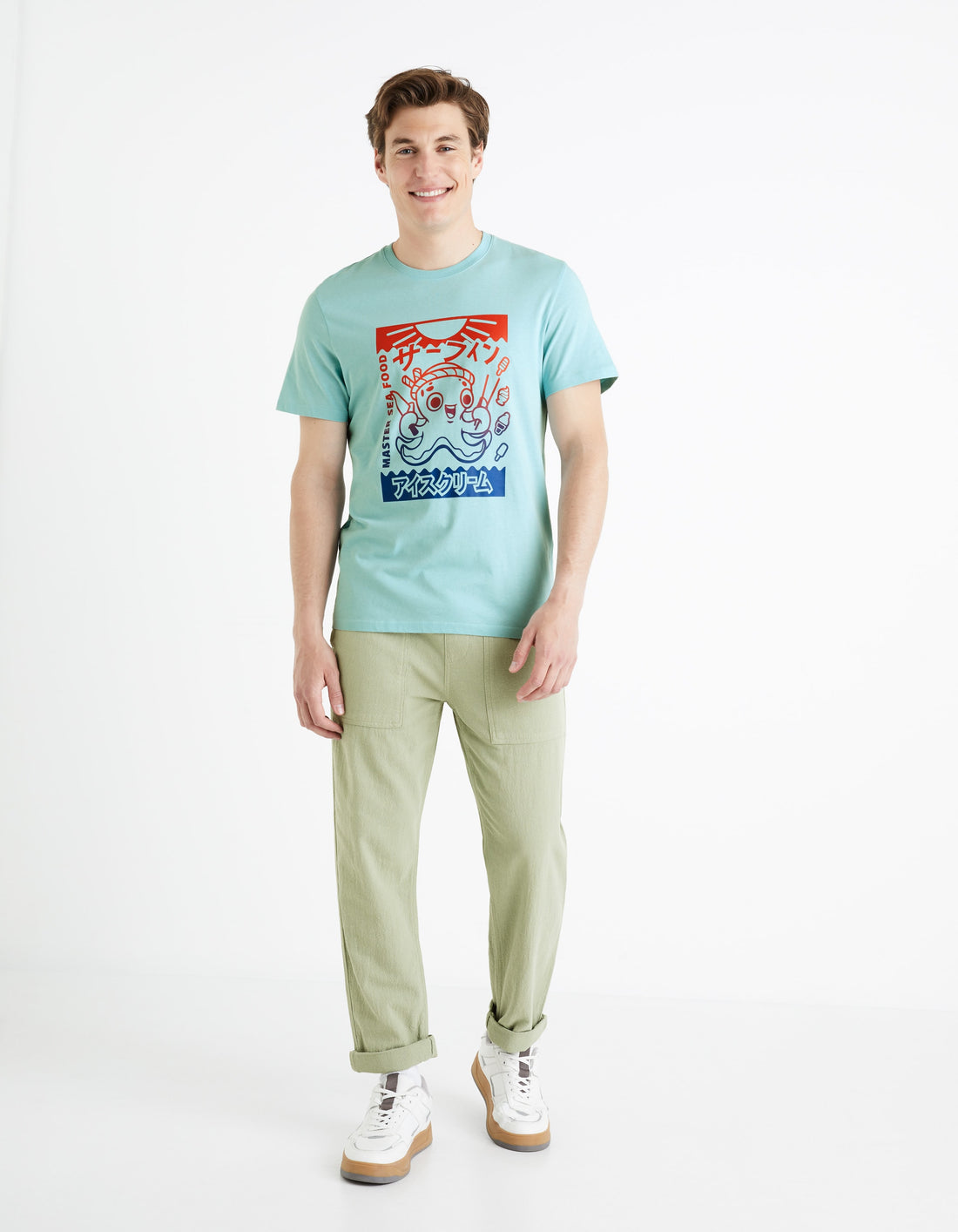 FEONJAP LIGHT BLUE SS TSHIRT - Celio lebanon
