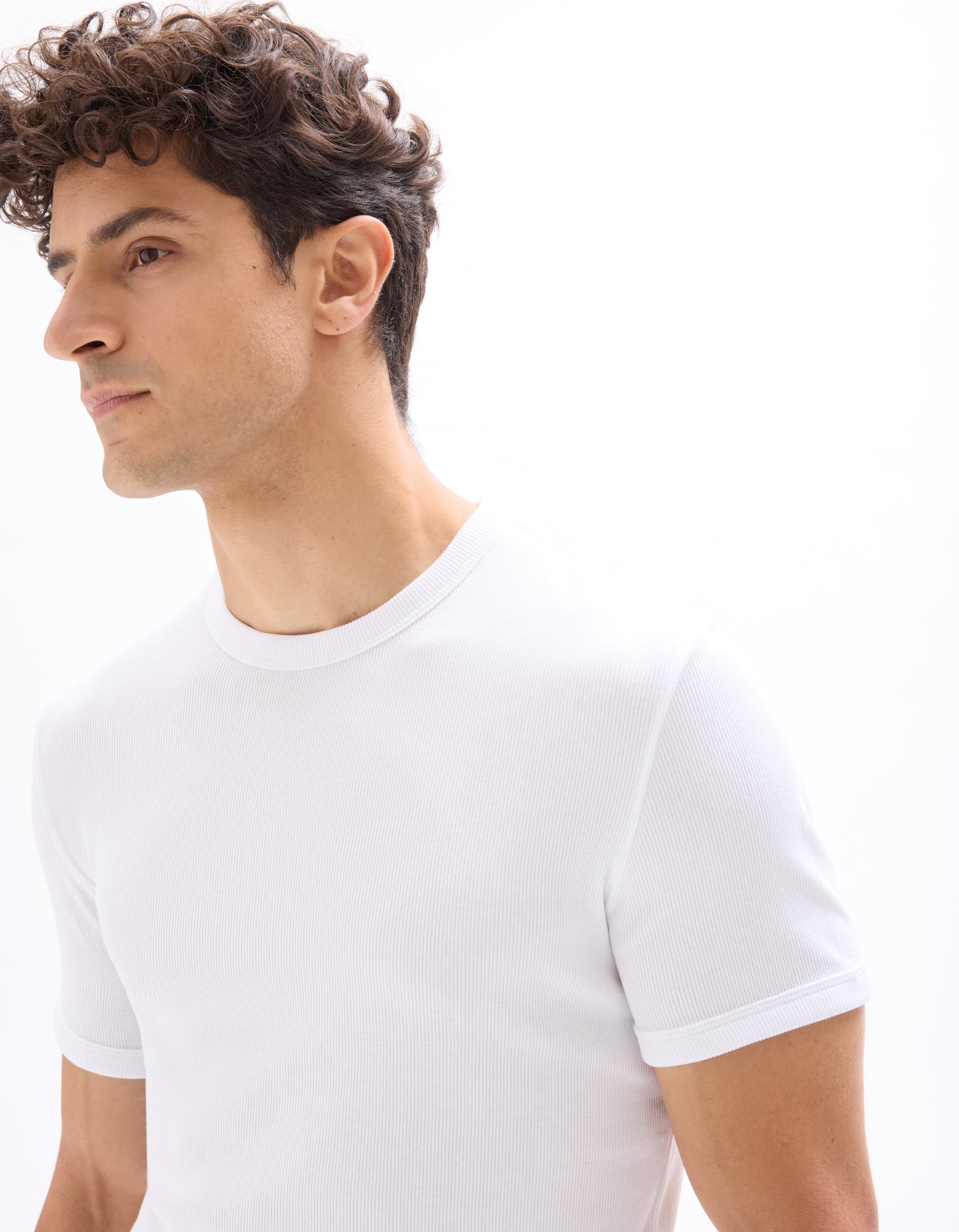 Optical White Short Sleeves Tshirt - Celio Lebanon