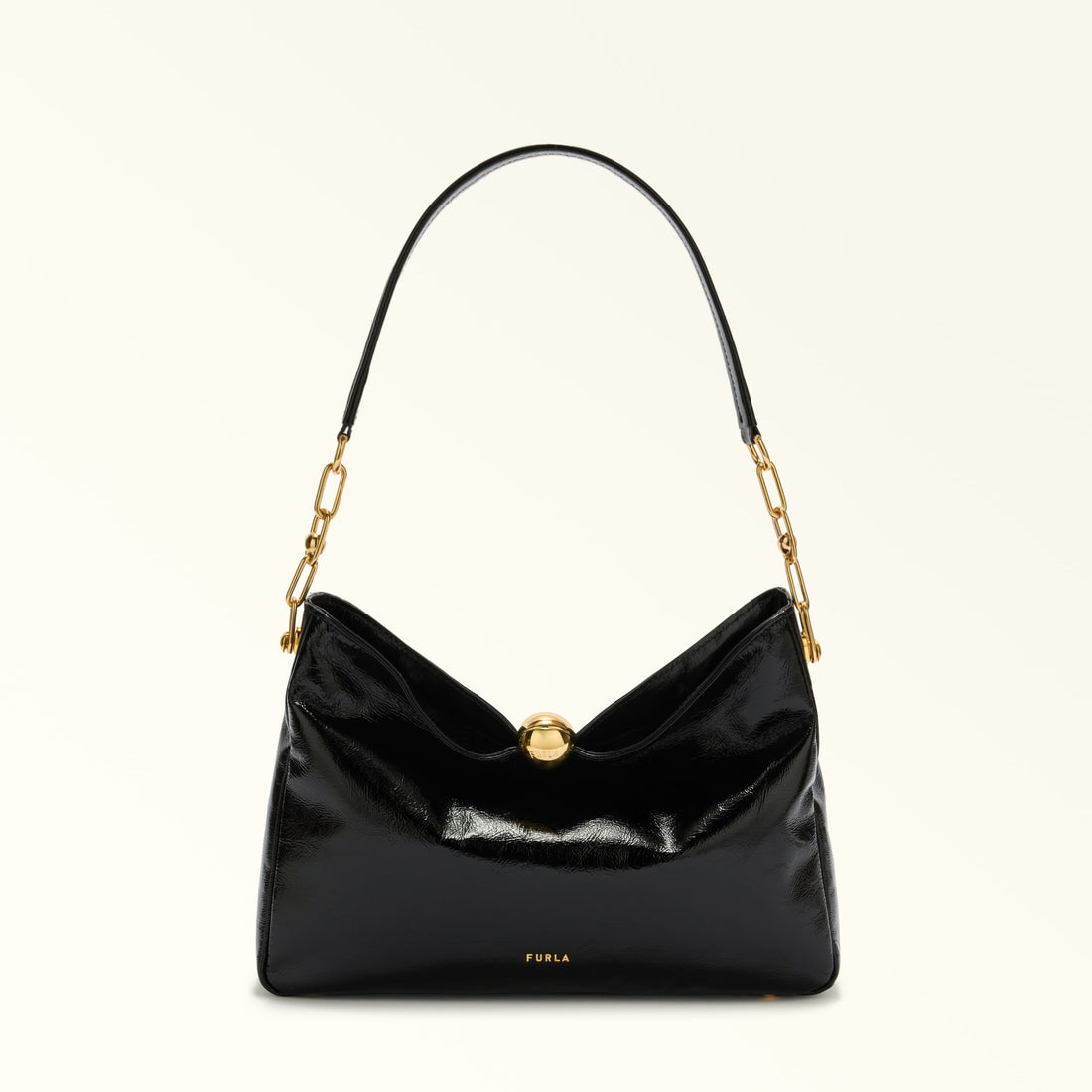 Furla Sfera Soft M Shoulder  Bag In Leather