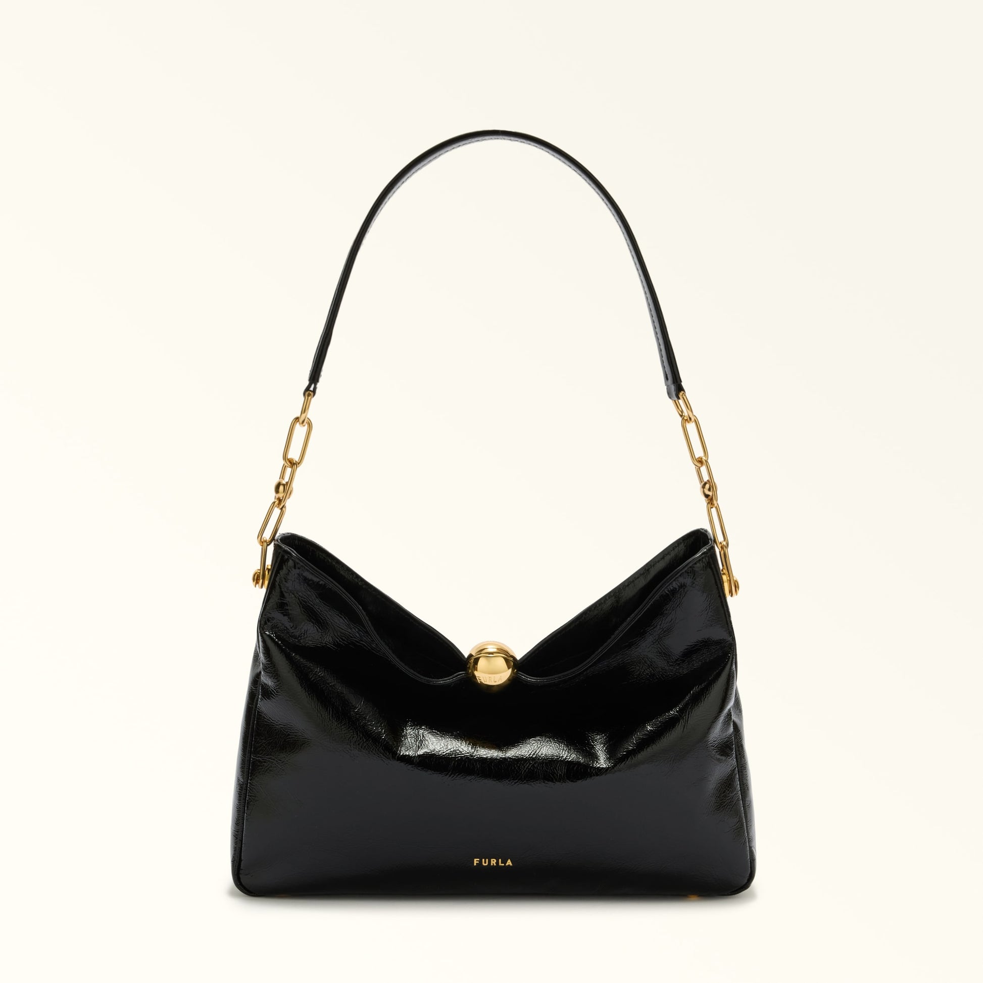 Furla Sfera Soft M Shoulder  Bag In Leather