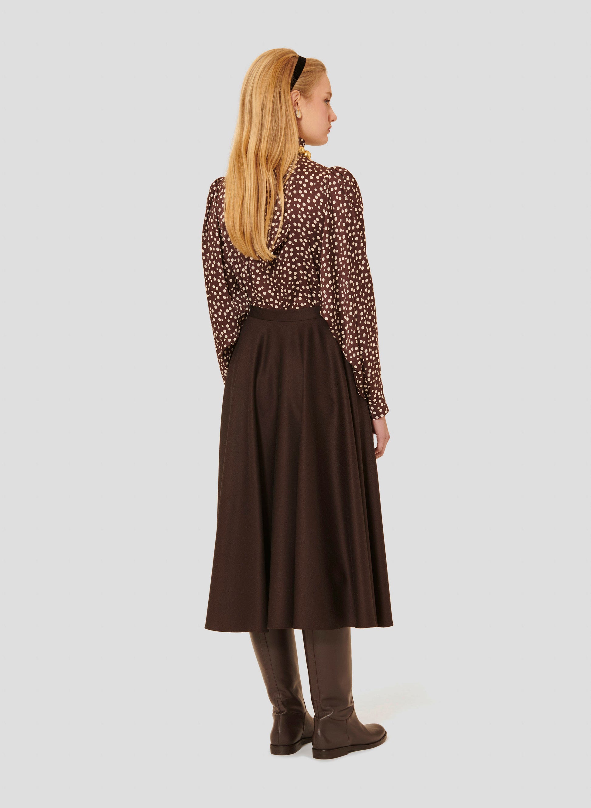 Jackie brown flannel skirt by Tara Jarmon Lebanon