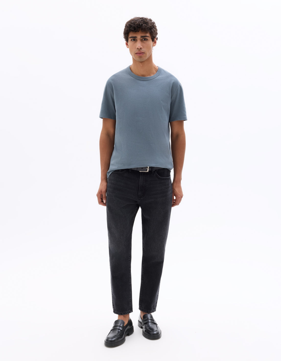 Celio Relaxed Fit 100% Cotton 7/8 Length Jeans - Black