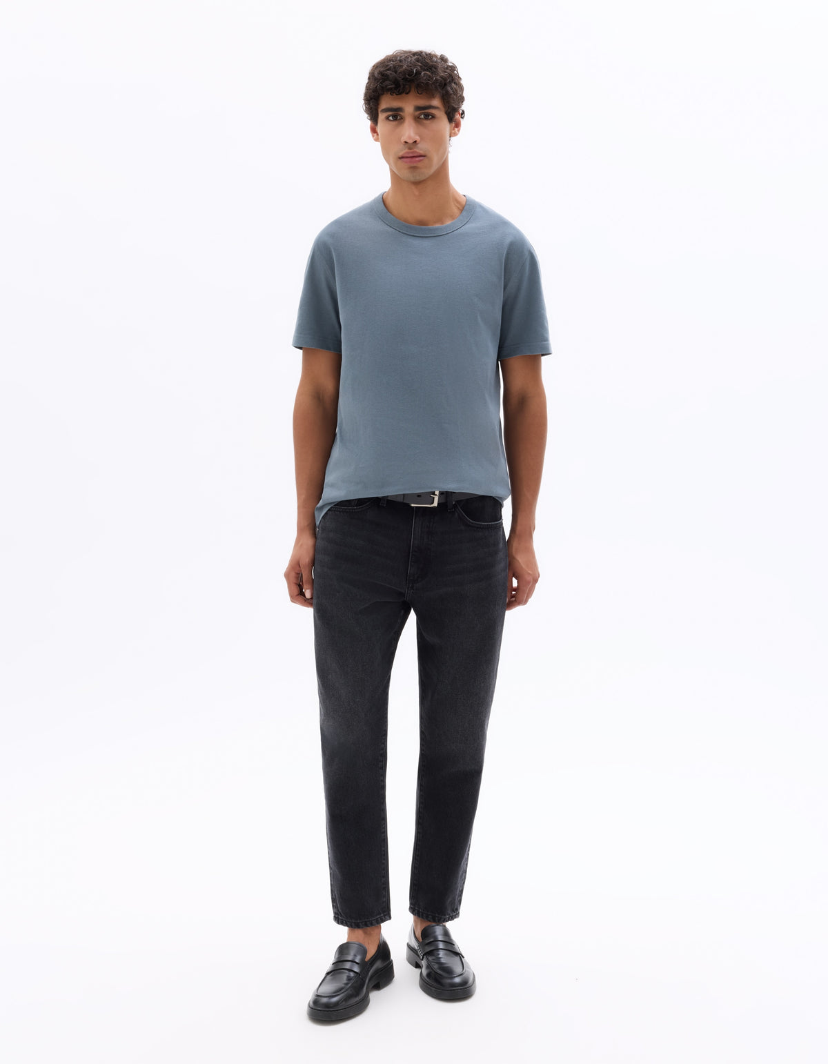Celio Relaxed Fit 100% Cotton 7/8 Length Jeans - Black