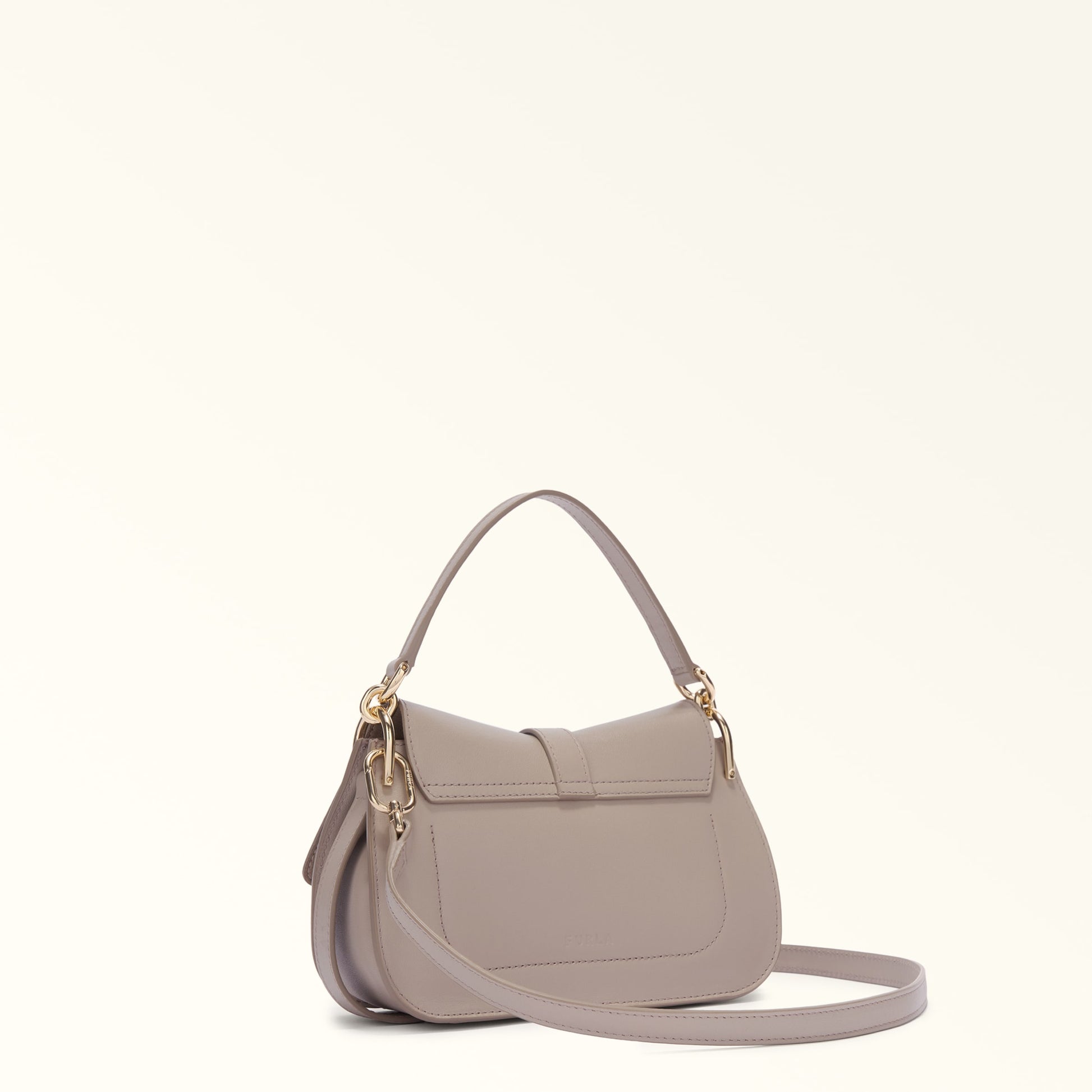 Furla Flow Mini Top Handle in White - Bags 
