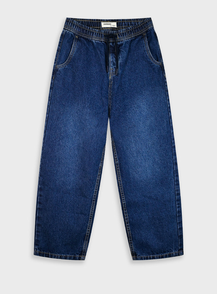 Cotton Boy Trousers - Blue Denim