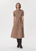 Rick dress in camel cotton by Tara Jarmon