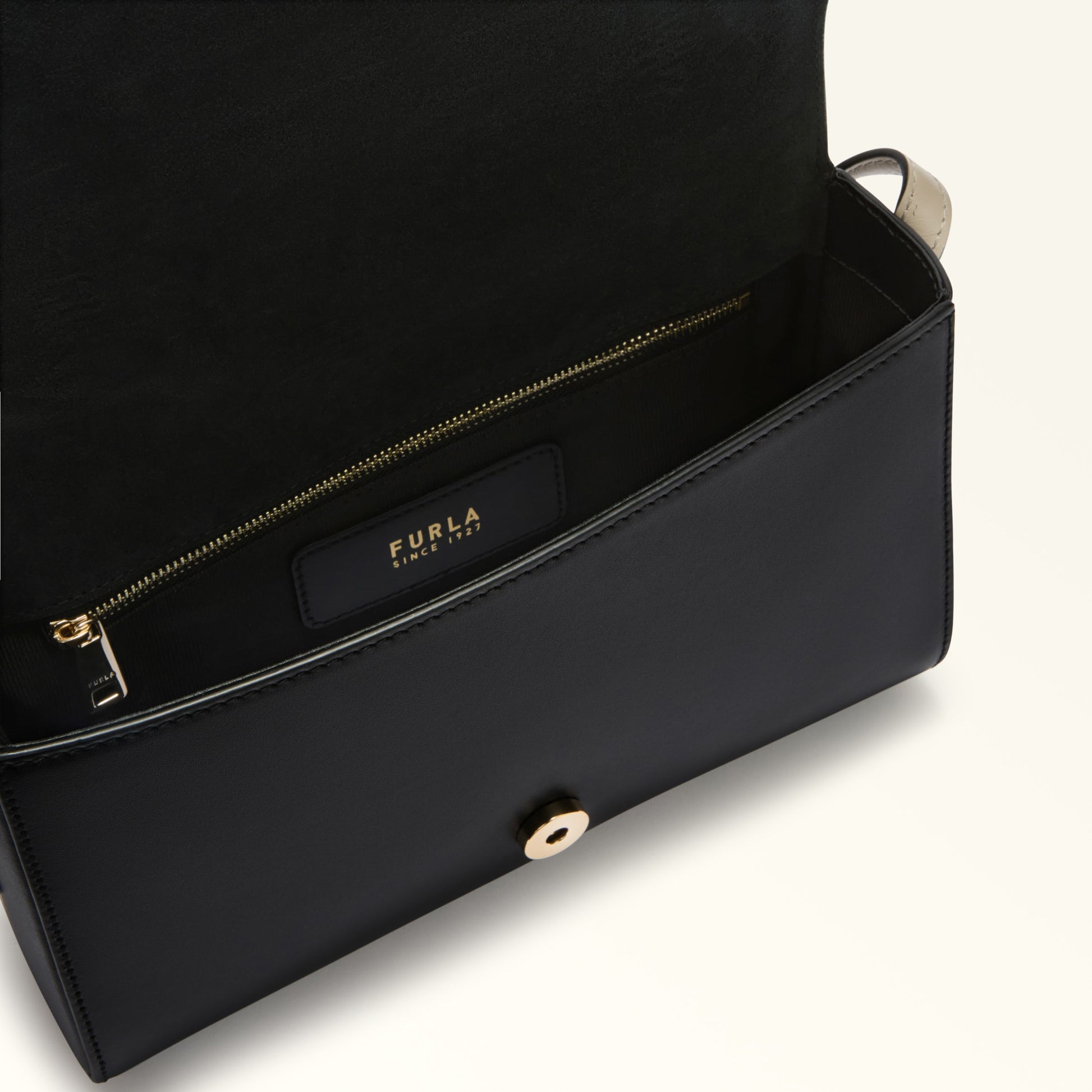 Crossbody Rva-Furla Riva Nero+Vaniglia