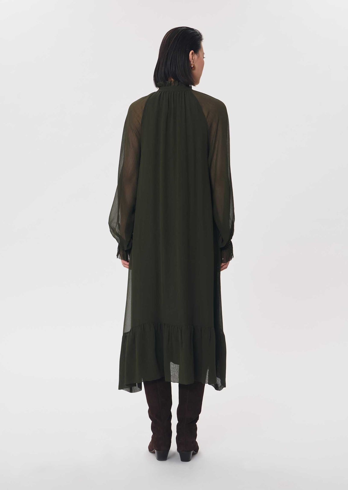 Romana dress in khaki by Tara Jarmon