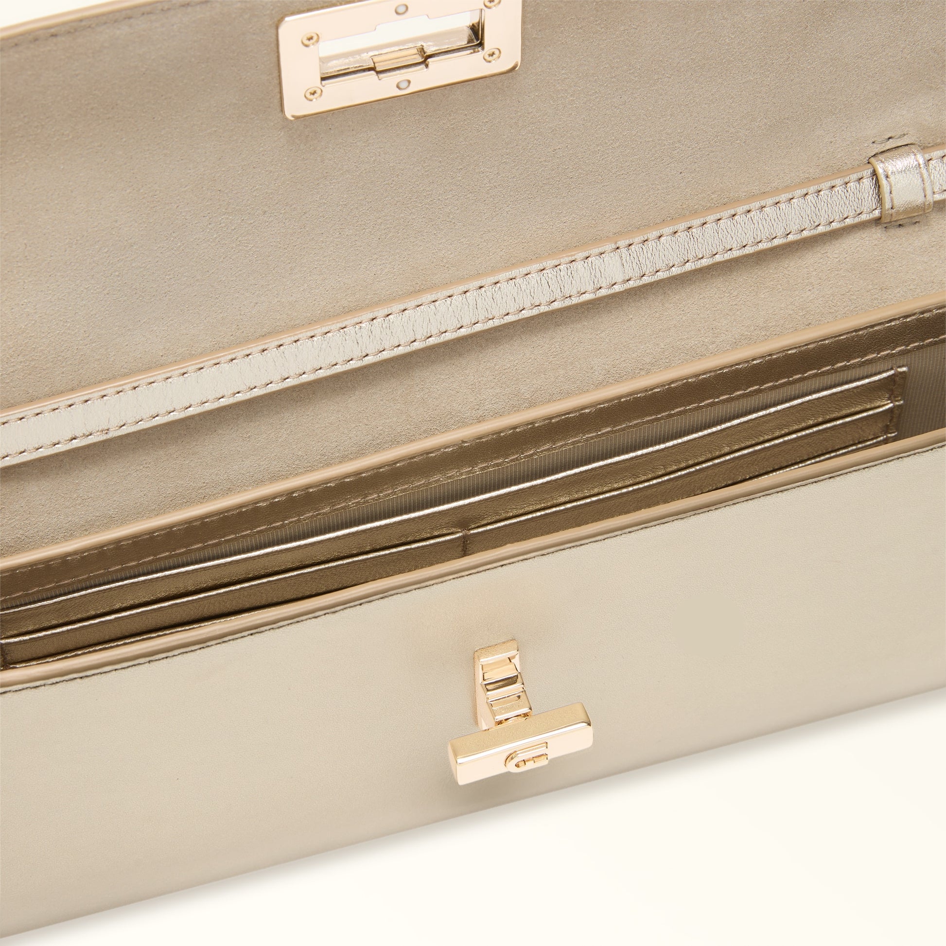 Furla Clara Crossbody Clutch in Gold - Bags 