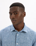 Blue Short Sleeves Shirt for Men
