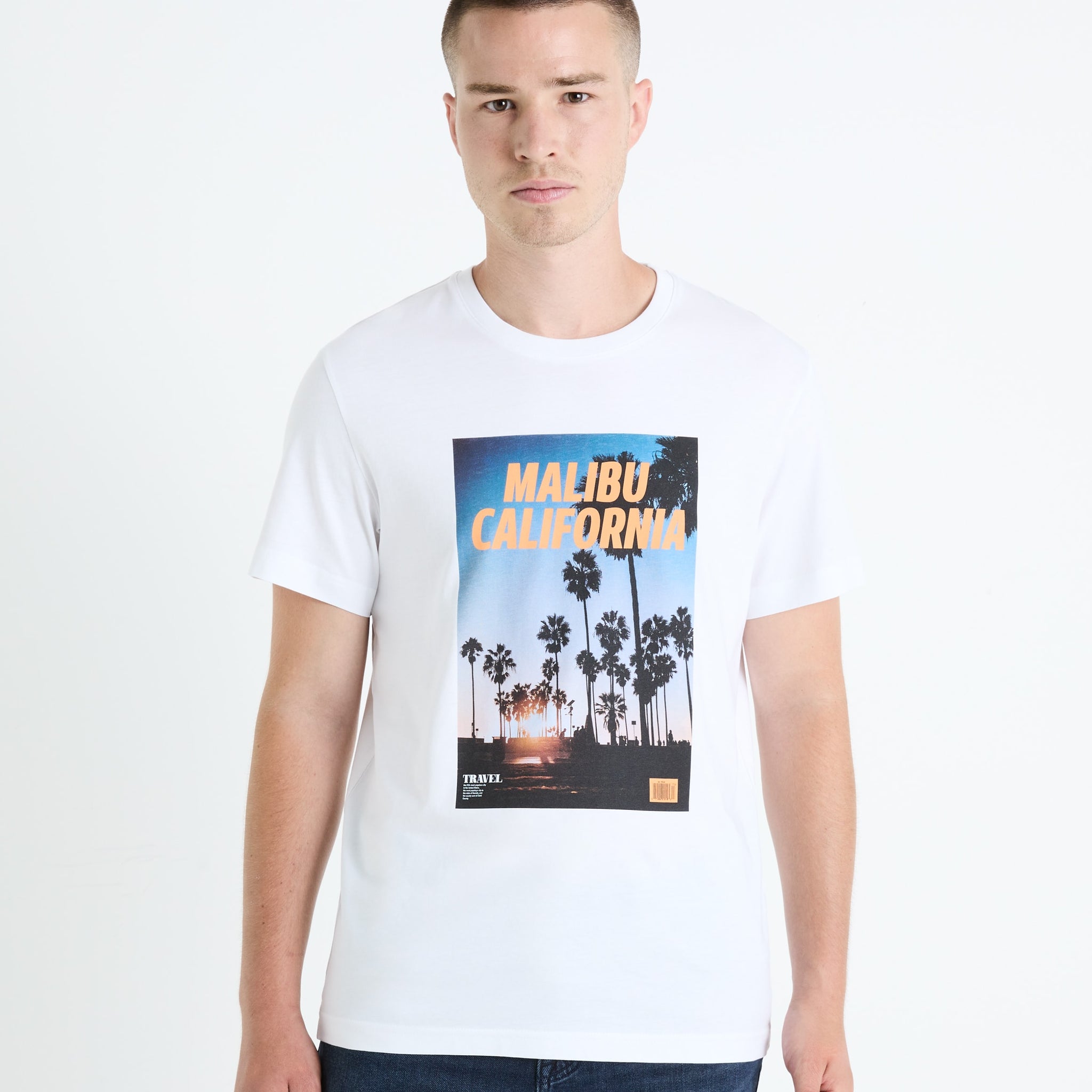 FEKALI OPTICAL WHITE SS TSHIRT - Celio lebanon