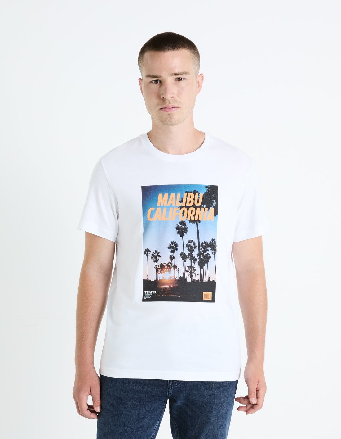 FEKALI OPTICAL WHITE SS TSHIRT - Celio lebanon