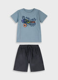Black Set(Blouse,Shorts) for Boys