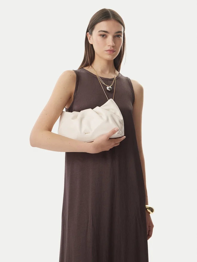 Furla Delia Mini Clutch in White - Bags 