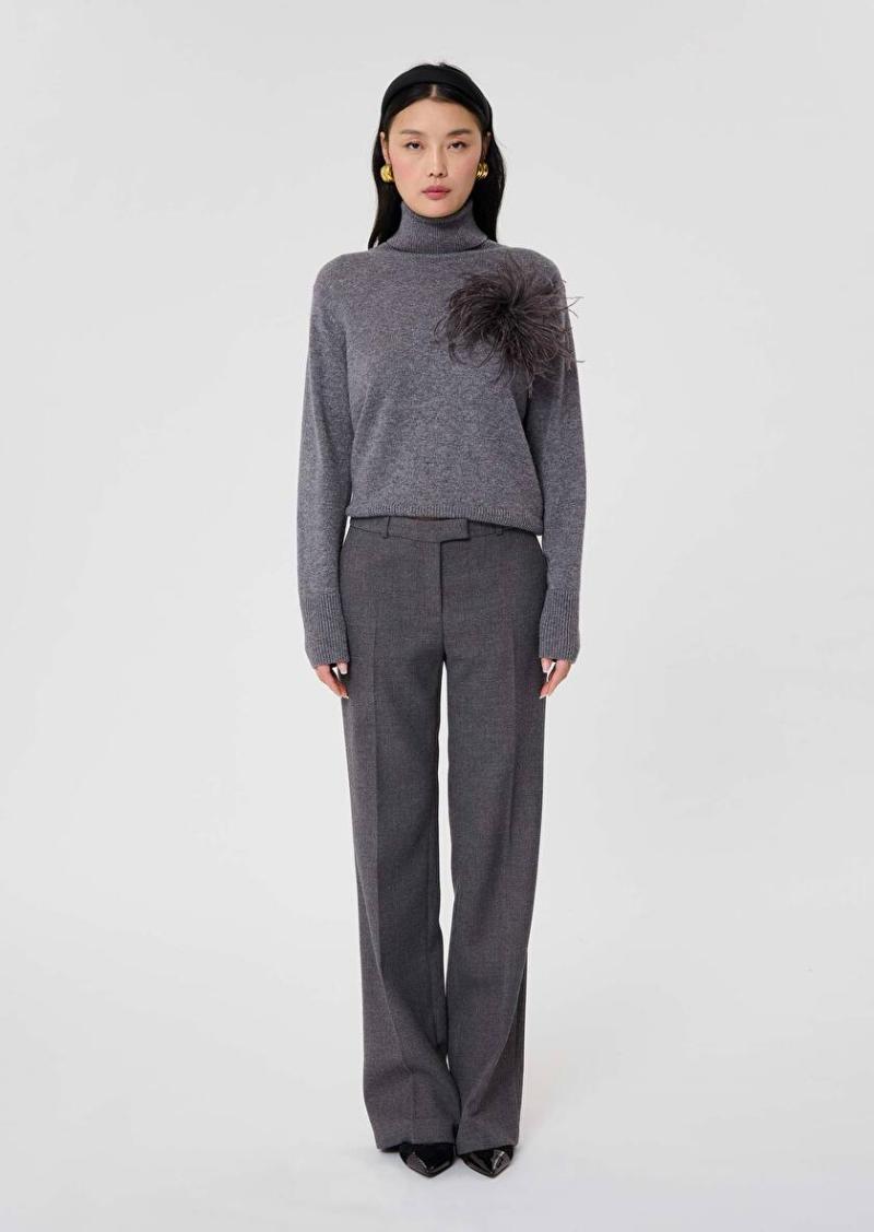 Poupee grey compact canvas pants Tara Jarmon