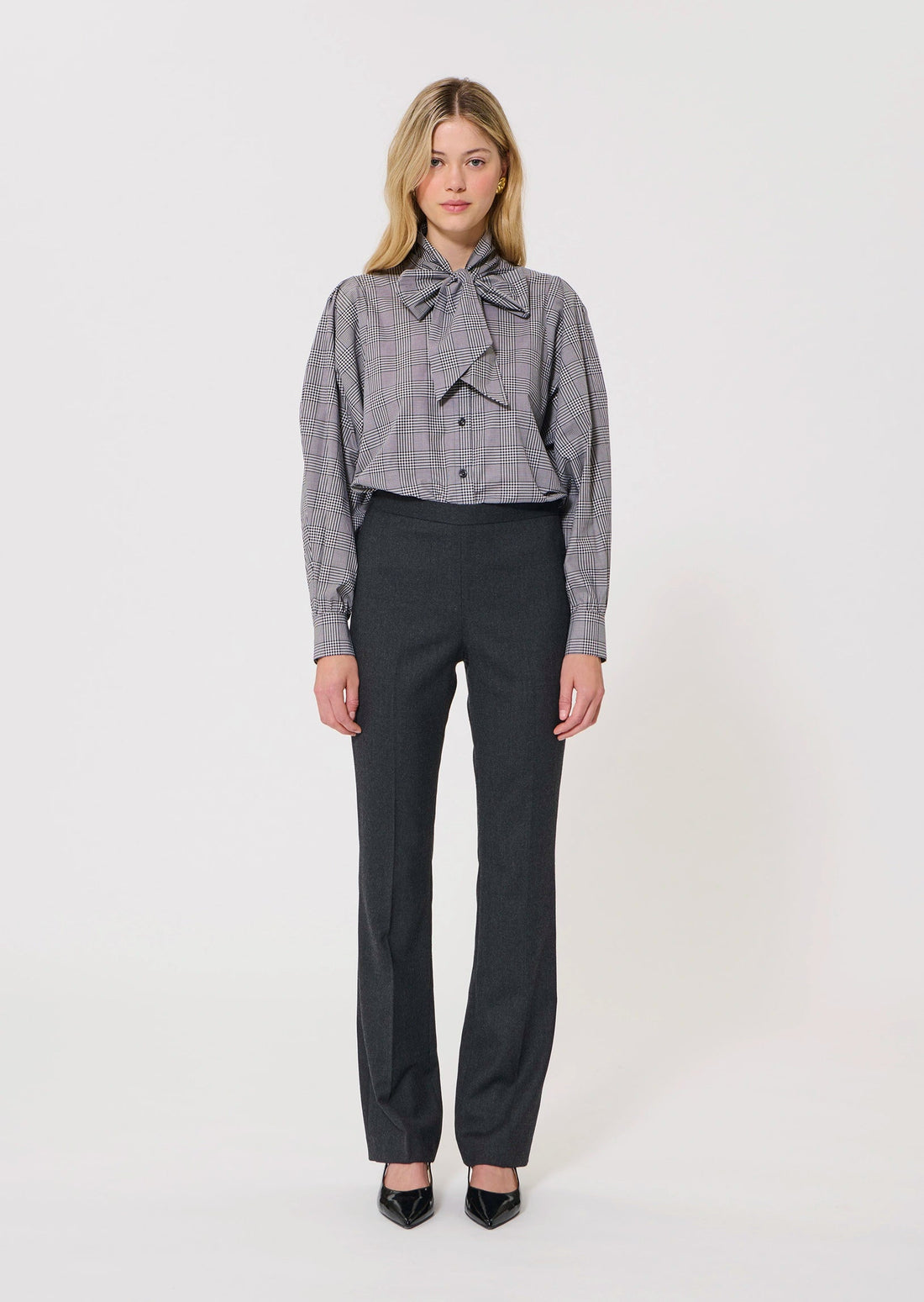 Papillon  mottled grey trousers Tara Jarmon